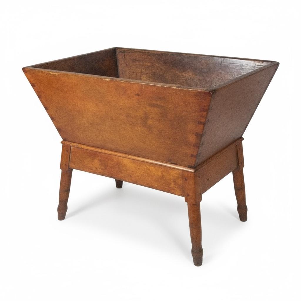 Early American Primitive Southern Pine Dough Box / Trough Console Table, C. 1820 In Good Condition For Sale In Kennesaw, GA