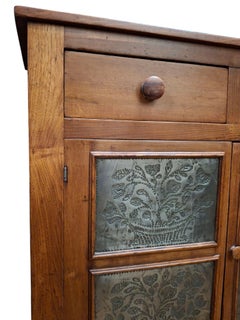 Early American Punched Tin Pie Safe