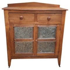 Early American Punched Tin Pie Safe