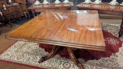 1790s American Colonial Rosewood Dining Table, Hand-Carved Legs, USA