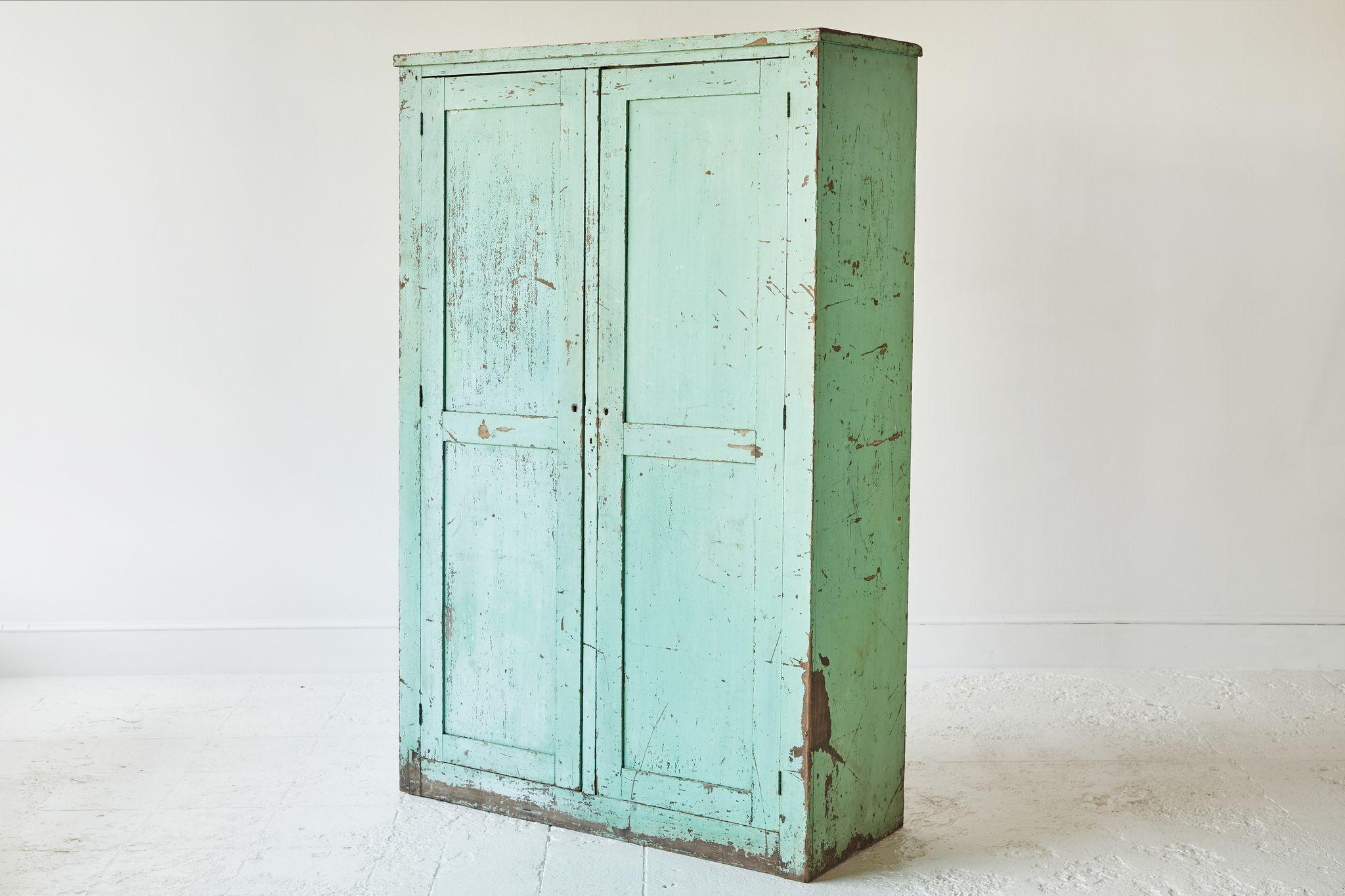 Early American Rustic Painted Two-Door Cabinet 2