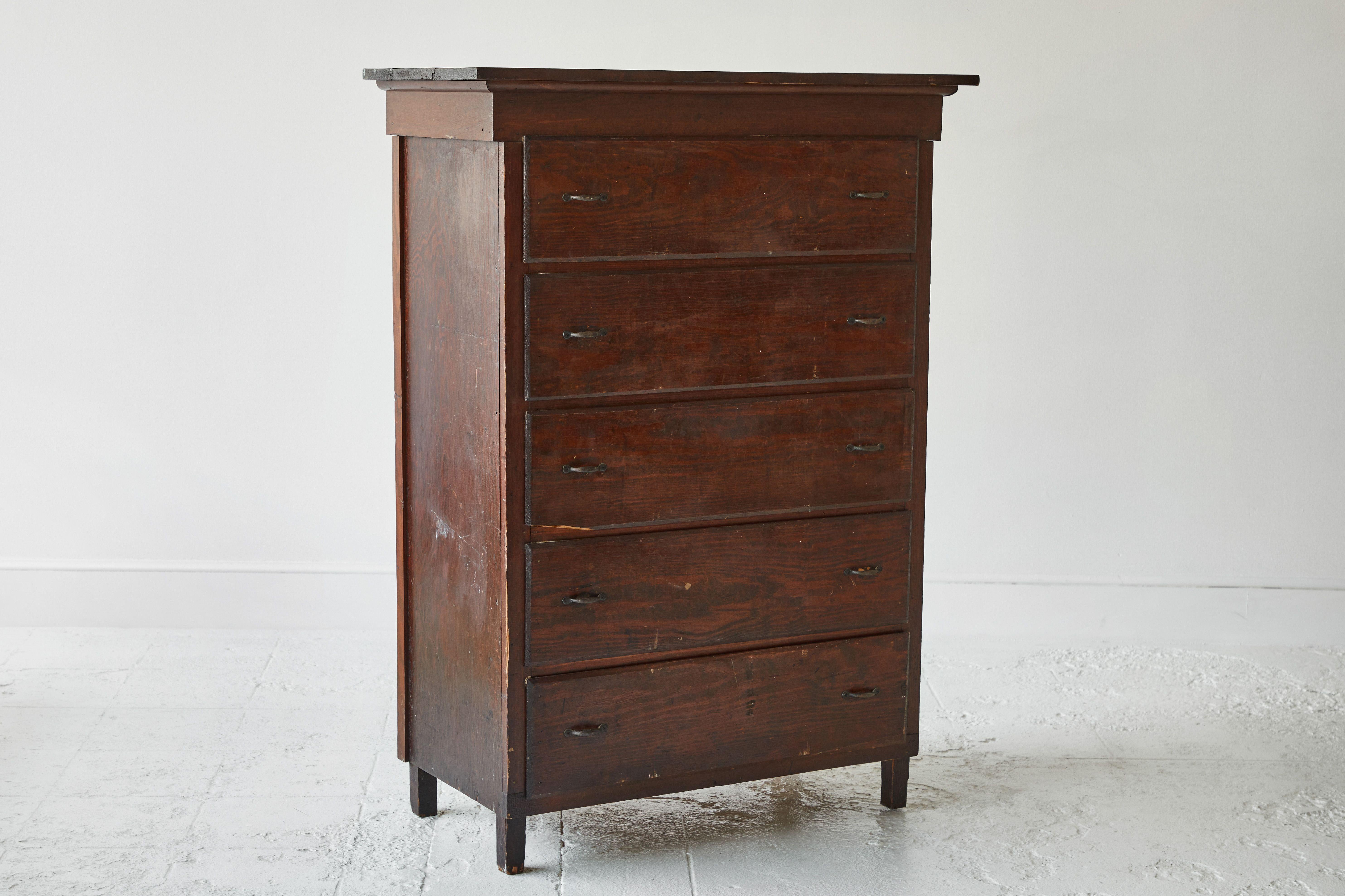 rustic tall chest of drawers