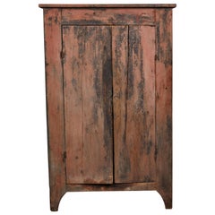 Early American Rustic Two-Door Cabinet