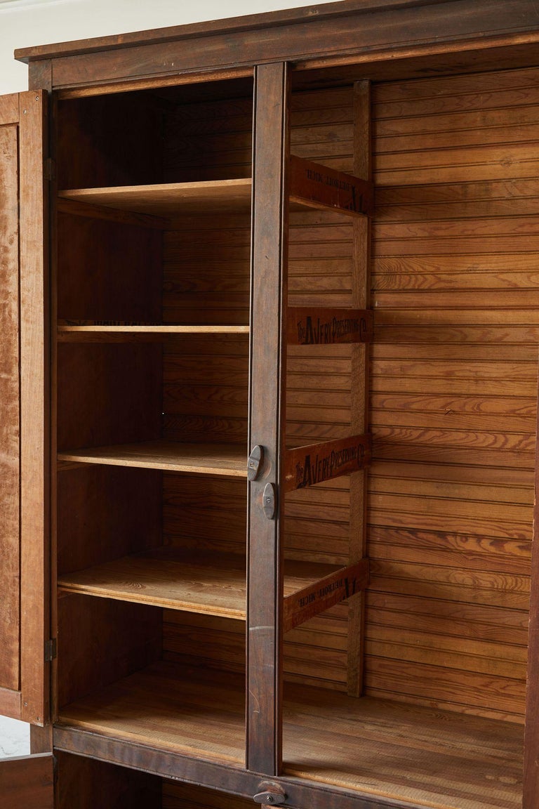 Early American Rustic Wardrobe Cabinet at 1stDibs