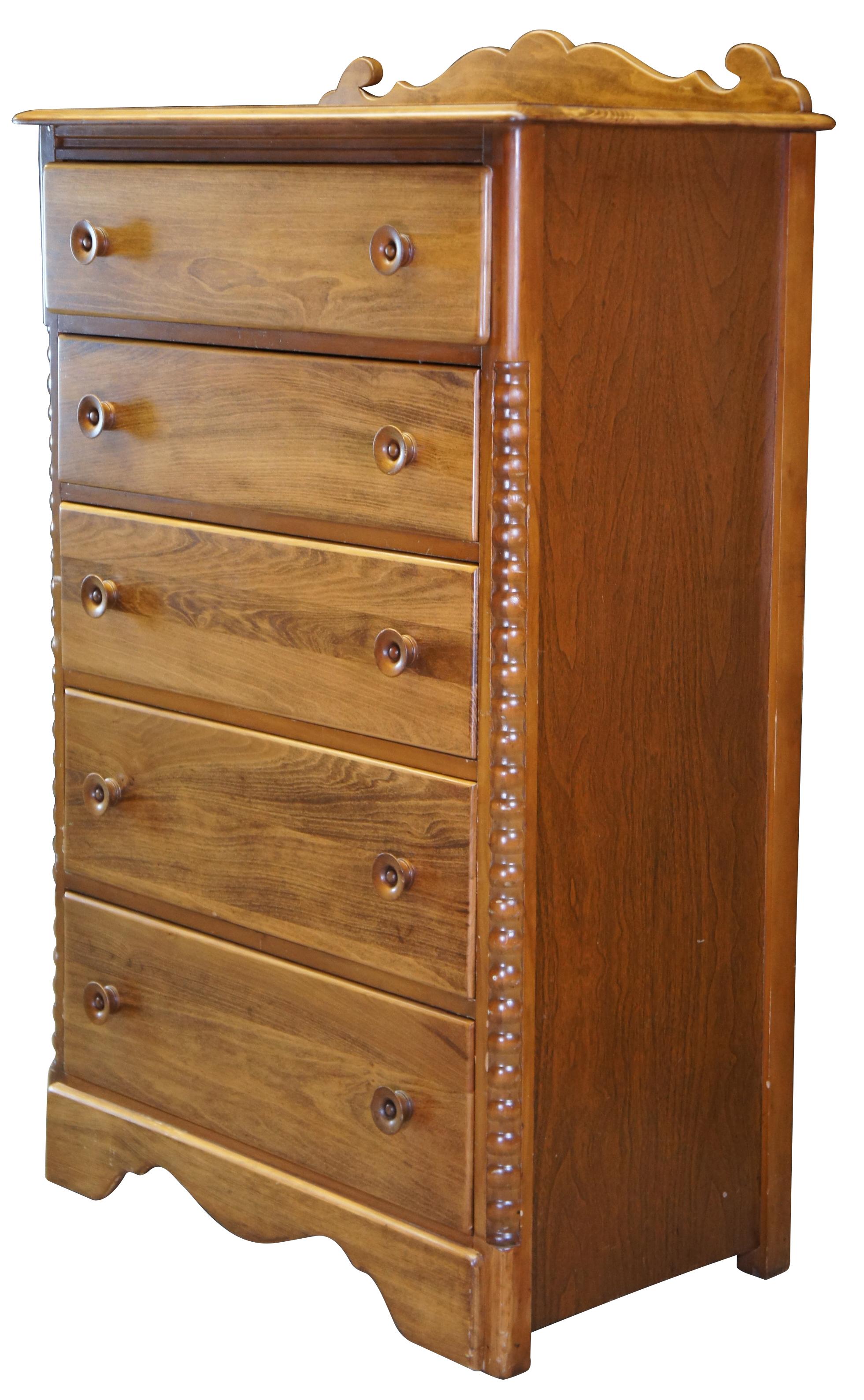 american oak 5 drawer chest of drawers