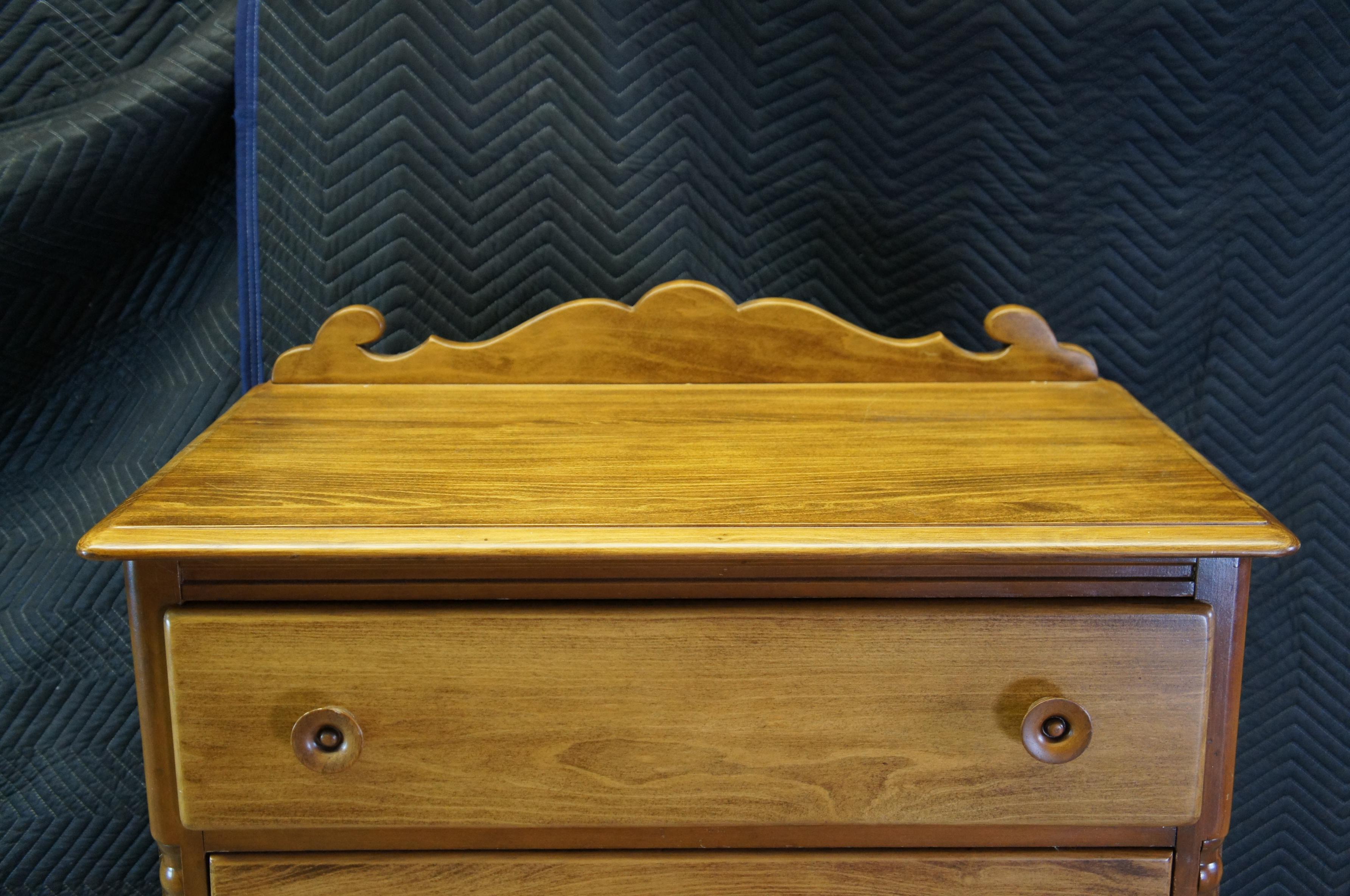 american oak 5 drawer tall chest of drawers