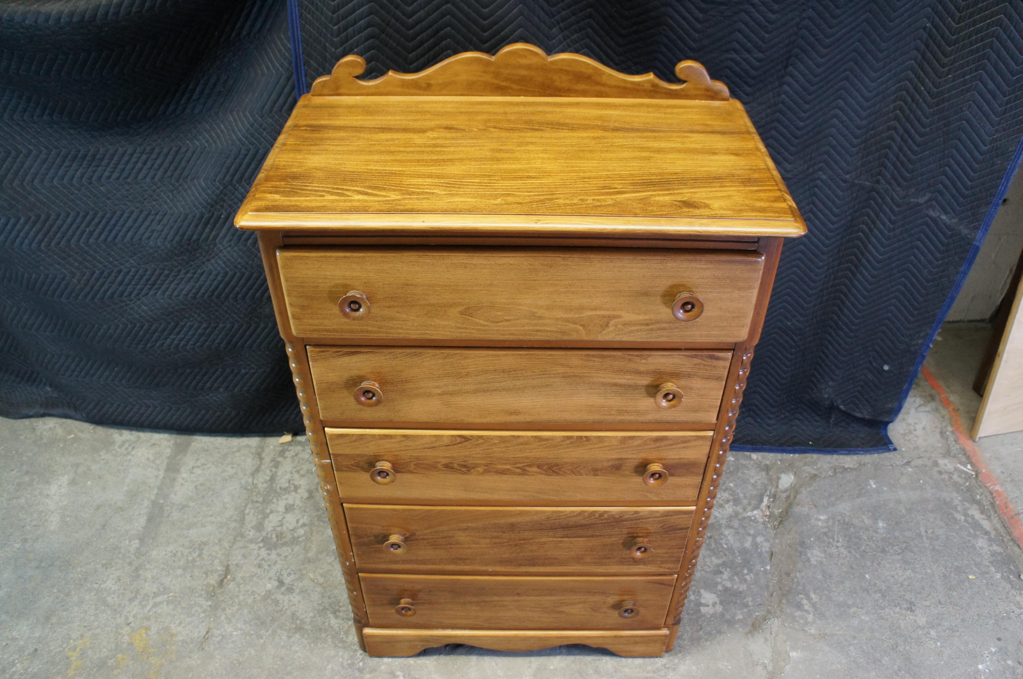 american oak tall chest of drawers