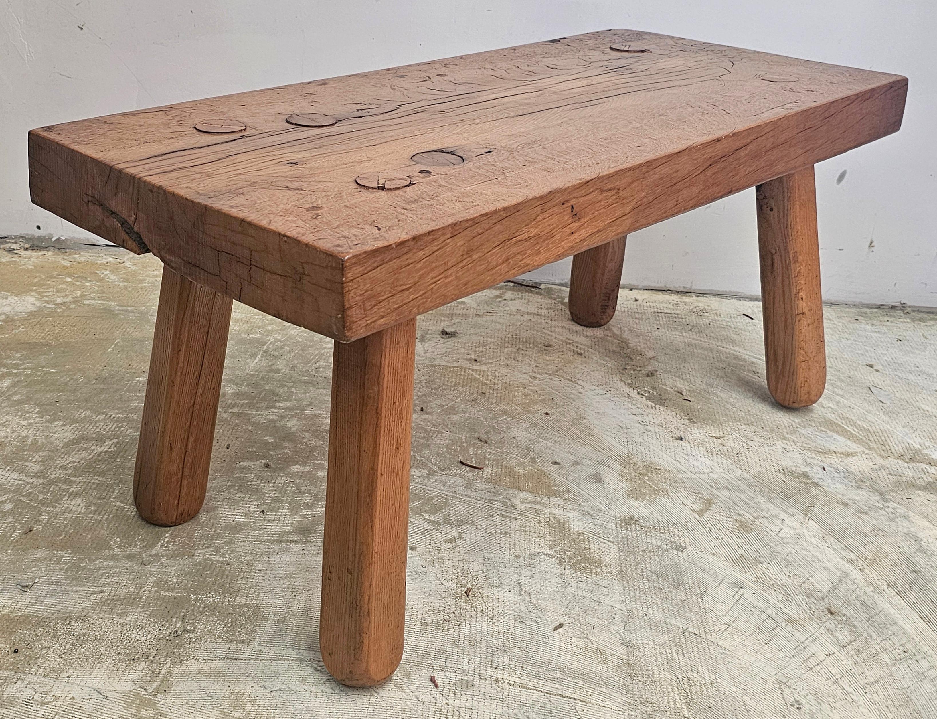Estilo americano temprano Arts and Crafts Roble macizo  Banco Hecho a mano en venta