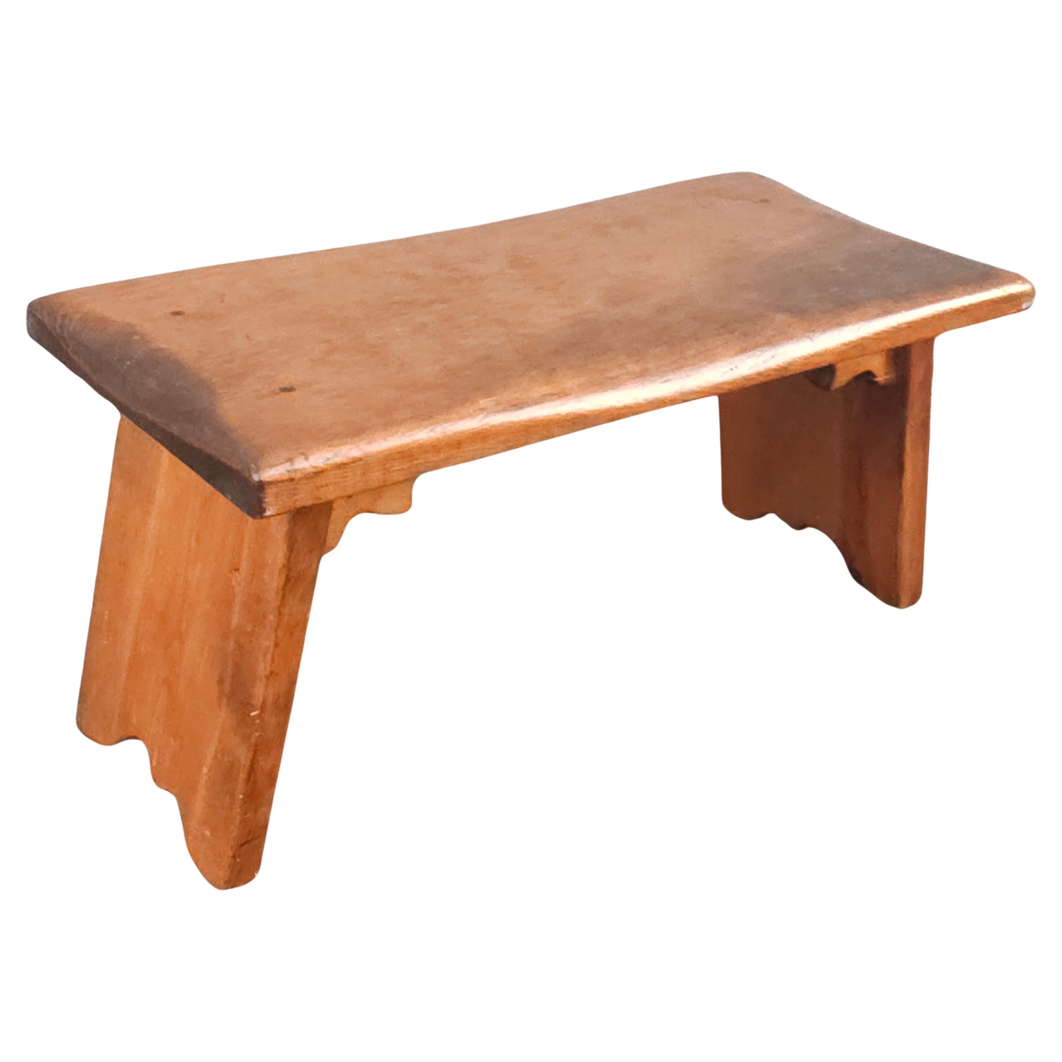 Early American Style Low Bench or Footstool 