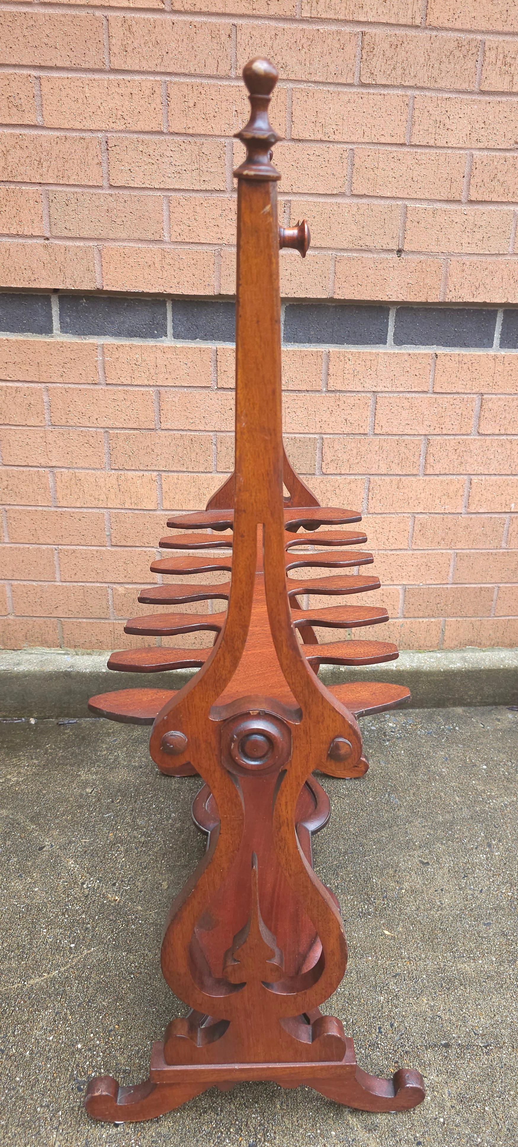 Victorian Early American Style Mahogany Riding Boot Rack For Sale
