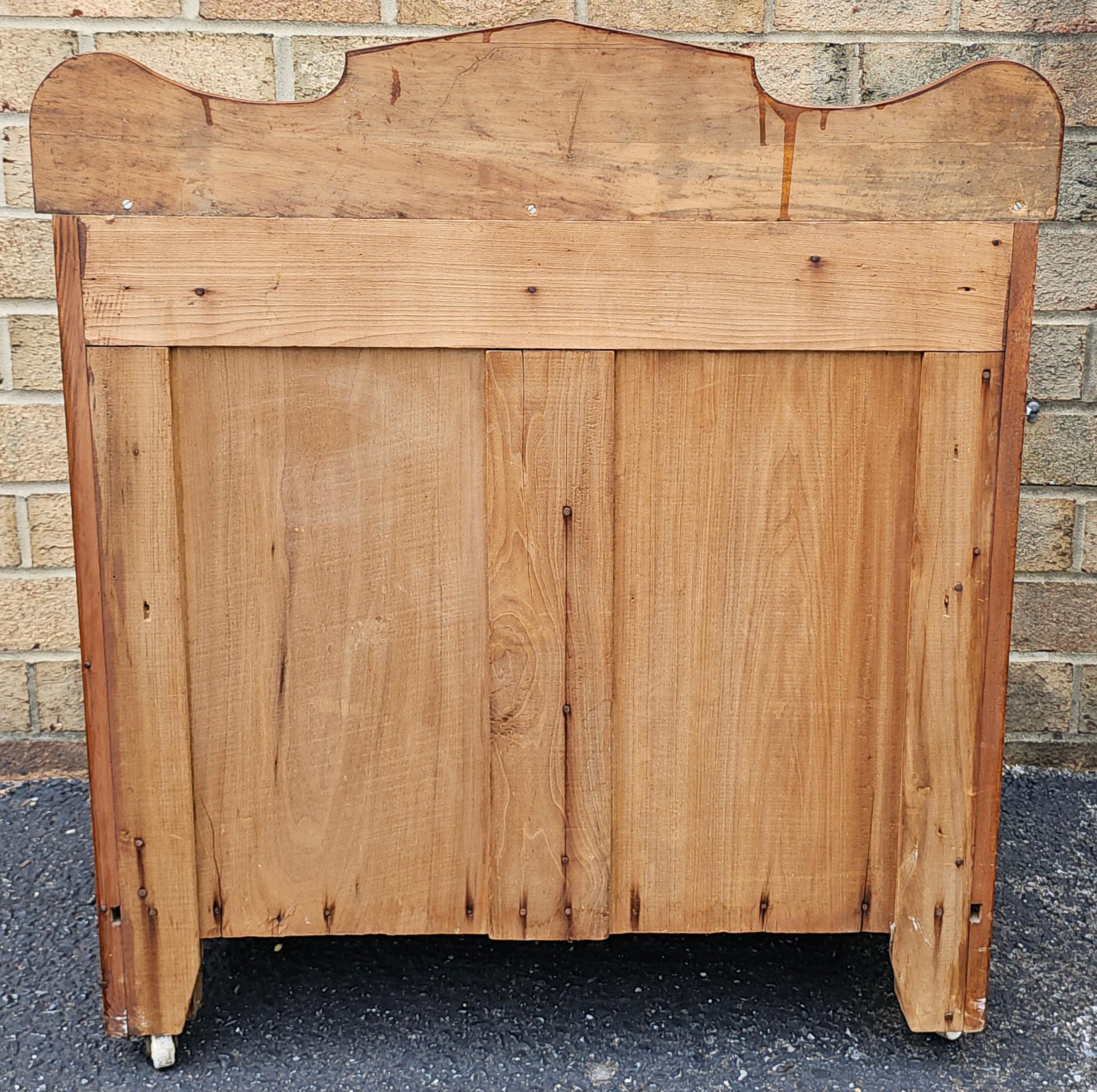 Early American Style Side Chest of Drawer  / Washstand on Wheels, Circa 1910s For Sale 7