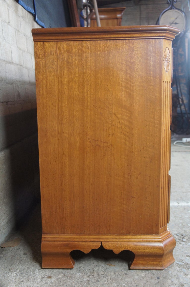 Early American Style Solid Mahogany 11Drawer Triple Dresser Colonial