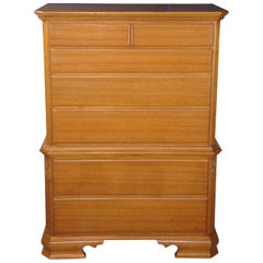 Retro Early American Style Solid Mahogany Chest on Chest Highboy Dresser