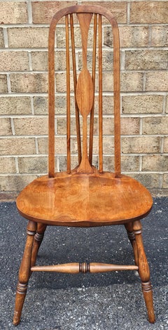 Early American Style Stained Walnut Side Chair