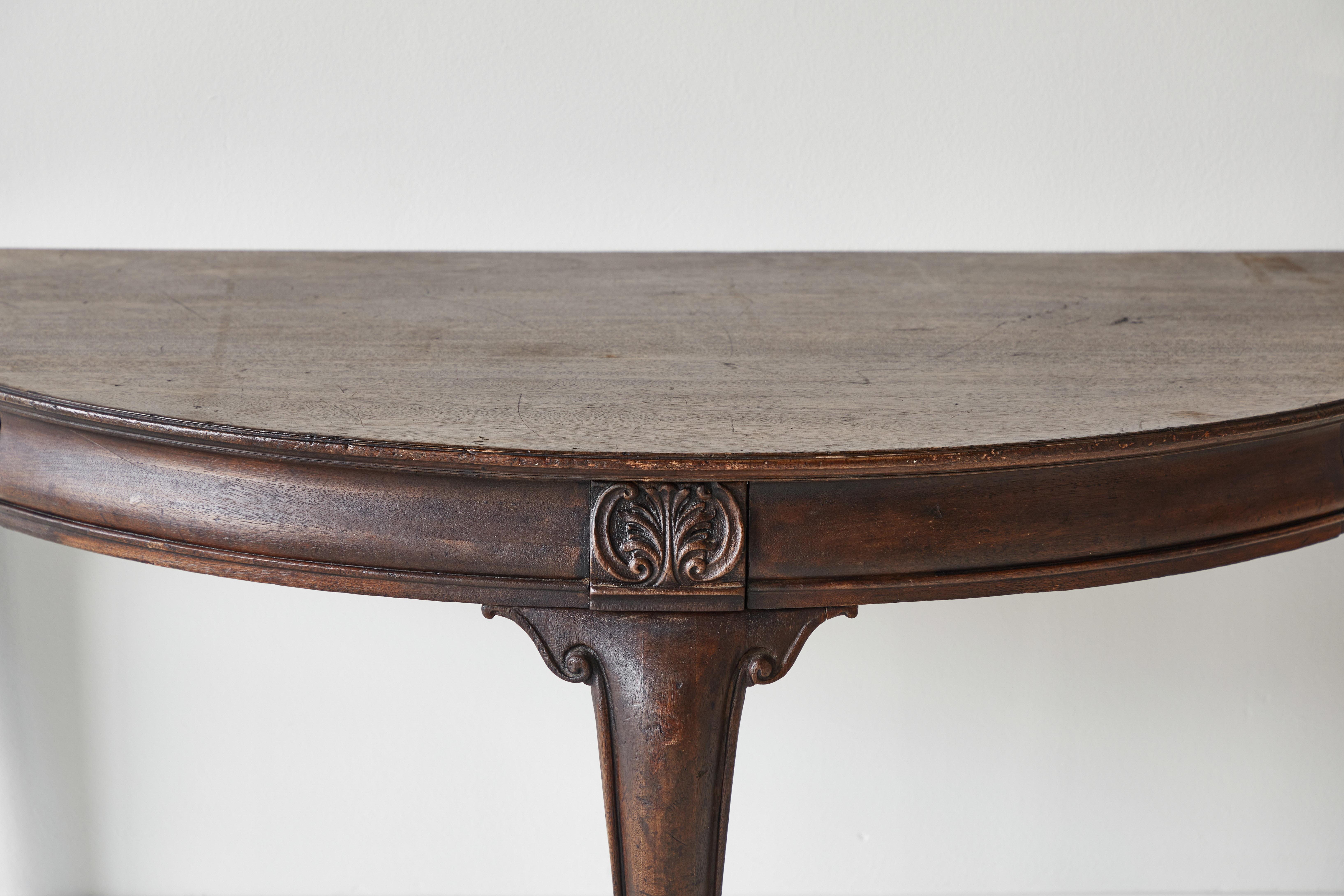 20th Century Early American Three Demilune Table