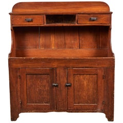Antique Early American Two-Door Hutch