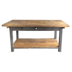 Early American Vintage Wooden Work Table