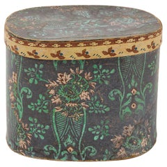 Early American Wallpaper Covered Box c