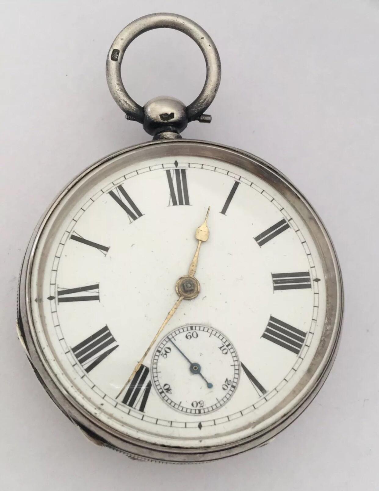 
An Early American Watch Co. Waltham Mass Silver Pocket Watch.


This good quality watch is working and running well. There is a tiny dent on the the back cover case as shown on photo
