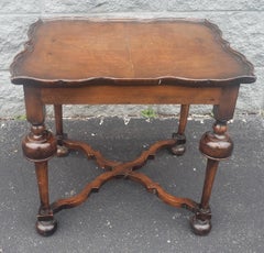 Early American William and Mary Walnut and Burl Side Table, circa 1890s