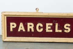 Early American Wood and Iron Double Sided Railroad Station Sign