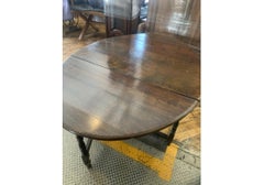 Tavolo antico e autentico con gambe a cancello in Oak