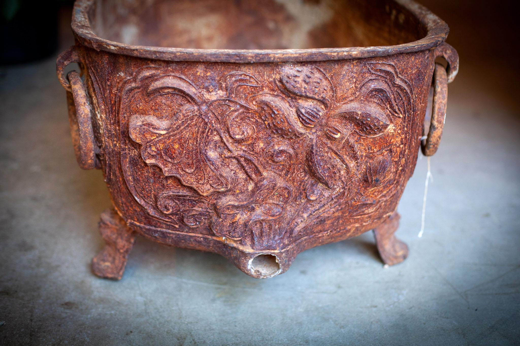 Early and Fine Chinese Iron Water Bath In Good Condition For Sale In Bloomfield Hills, MI