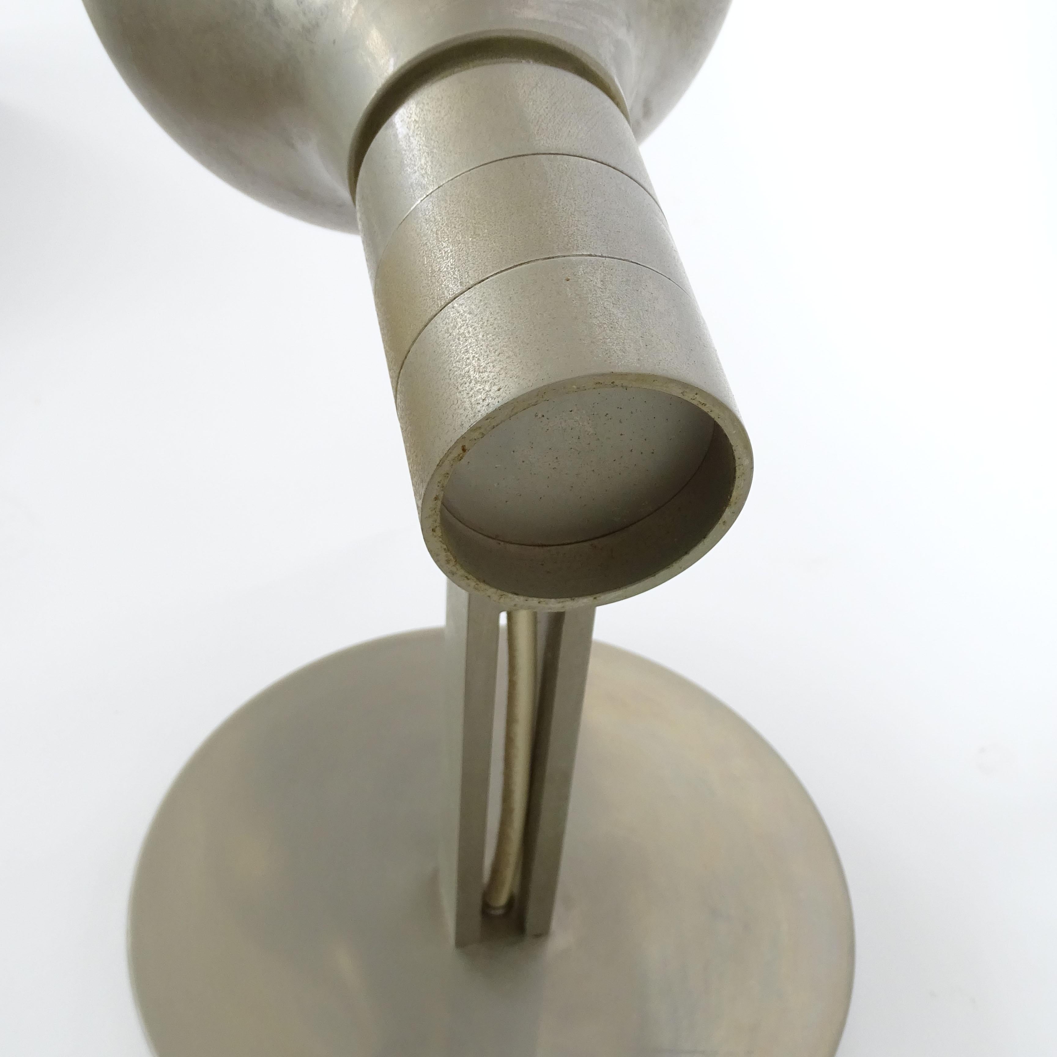 Early and Large Franco Albini Single Nickel Wall Lamp for Sirrah, Italy, 1968 In Good Condition For Sale In Milan, IT