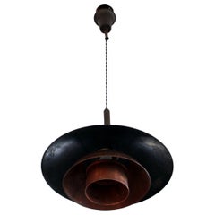 Early and Large Poul Henningsen Pendant 4/4 Pat, Appl, Copper, Denmark, 1928