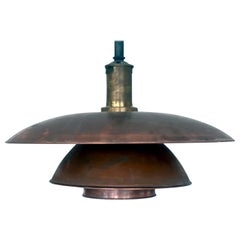 Early and Large Poul Henningsen Pendant 5/5 Pat, Appl, in Copper, Denmark, 1928