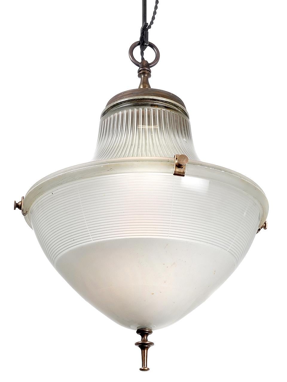 Industrial Early and Ornate Holophane Bank Light