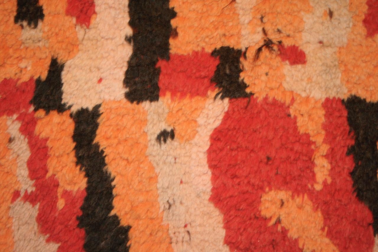 Early and Rare Abstract Rehamna Berber Carpet For Sale 1