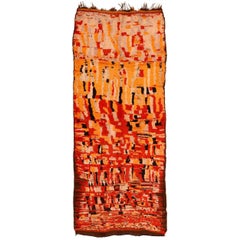 Early and Rare Abstract Rehamna Berber Carpet