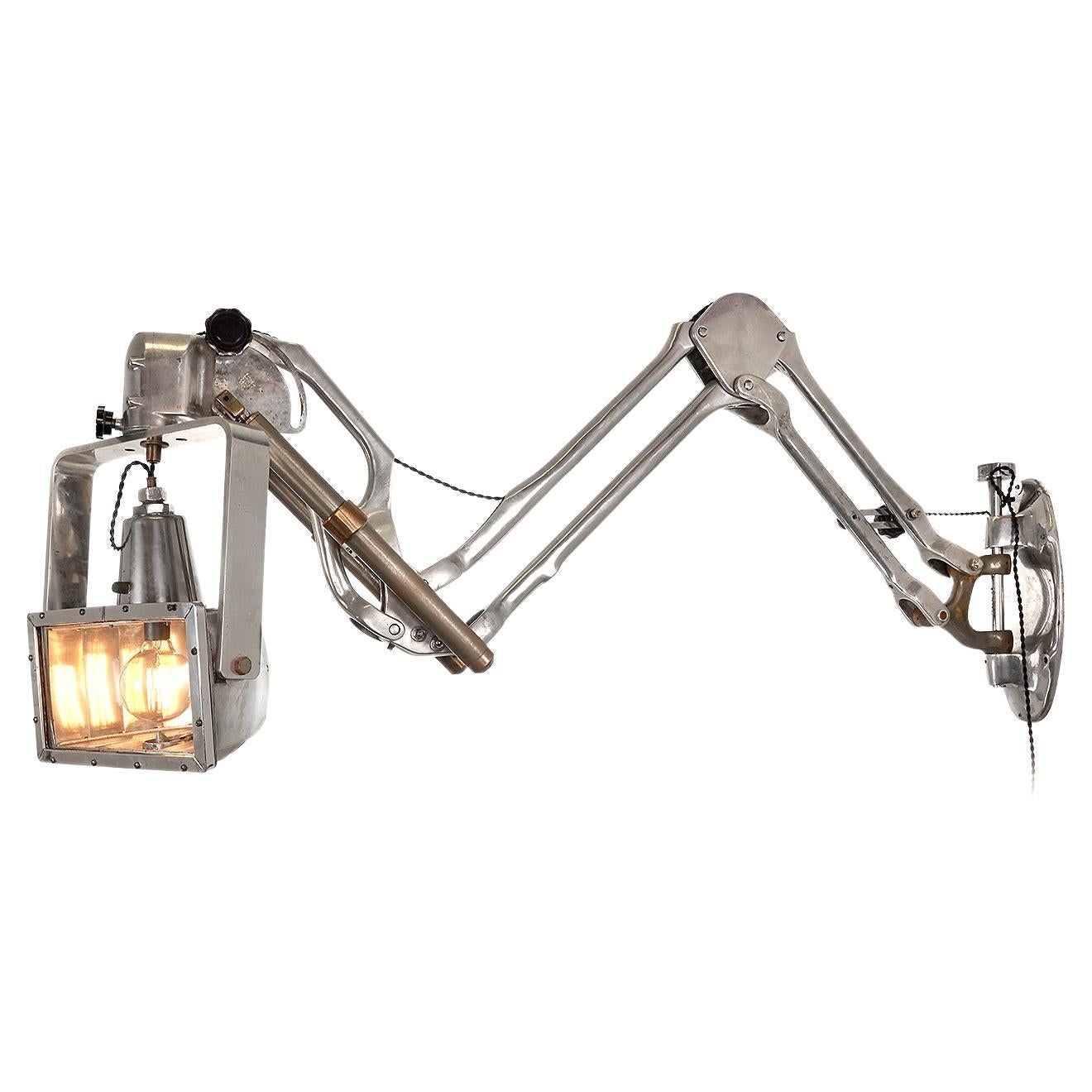 Early and Rare Articulating X-Ray Arm Dental Lamp