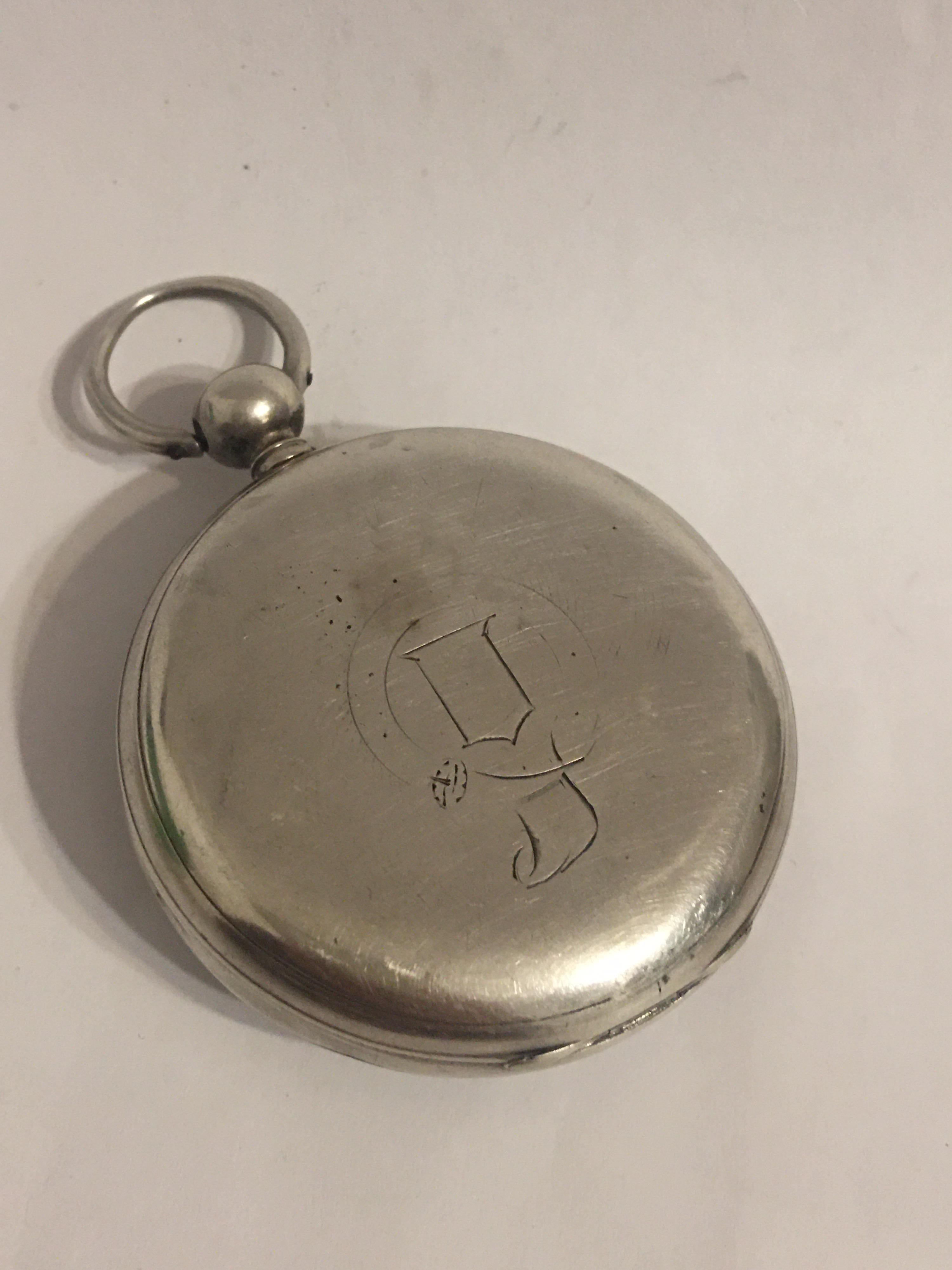 Early and Rare Chinese Duplex Silver Key-Wind Pocket Watch For Sale 3