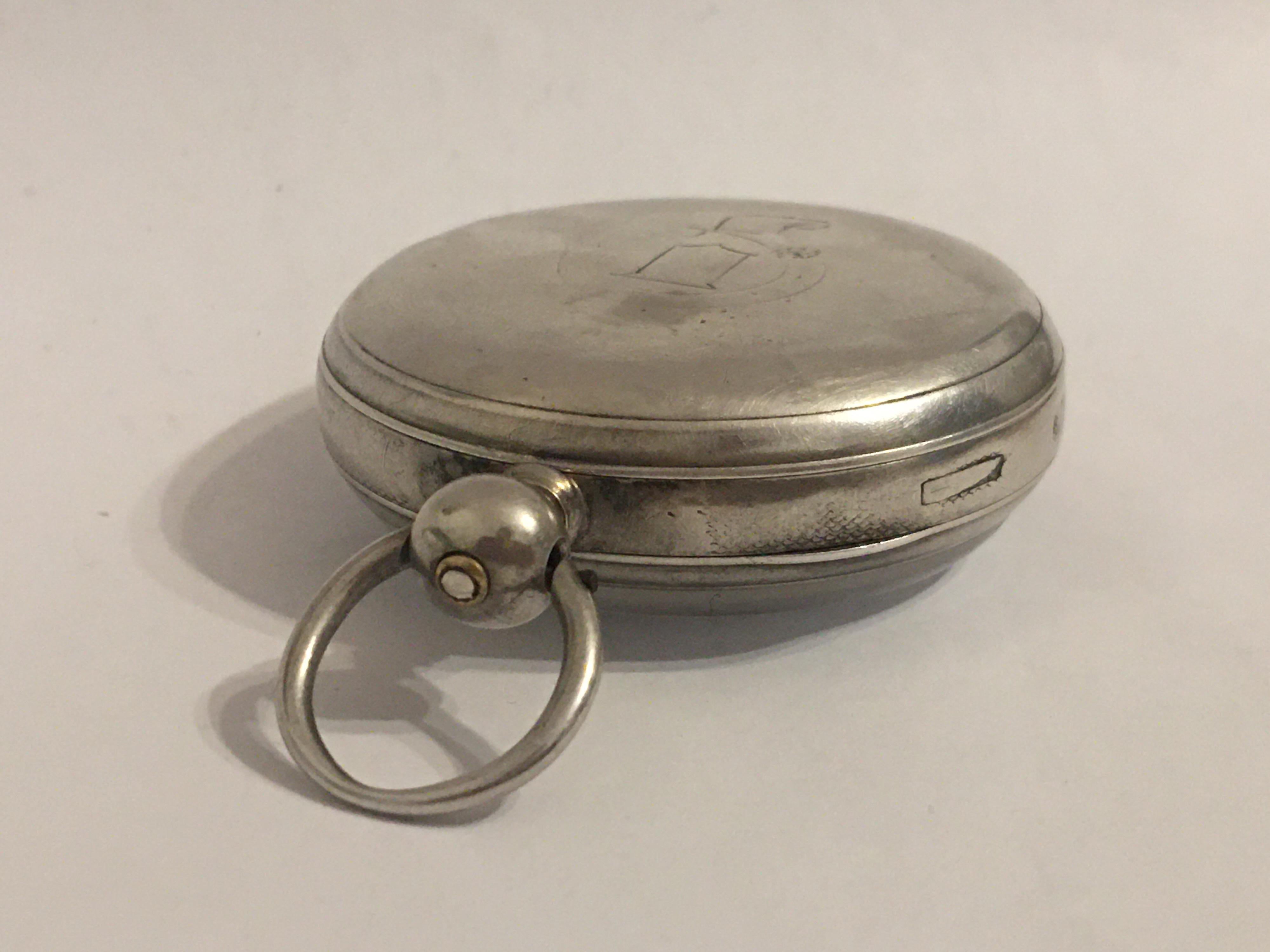 Early and Rare Chinese Duplex Silver Key-Wind Pocket Watch For Sale 1