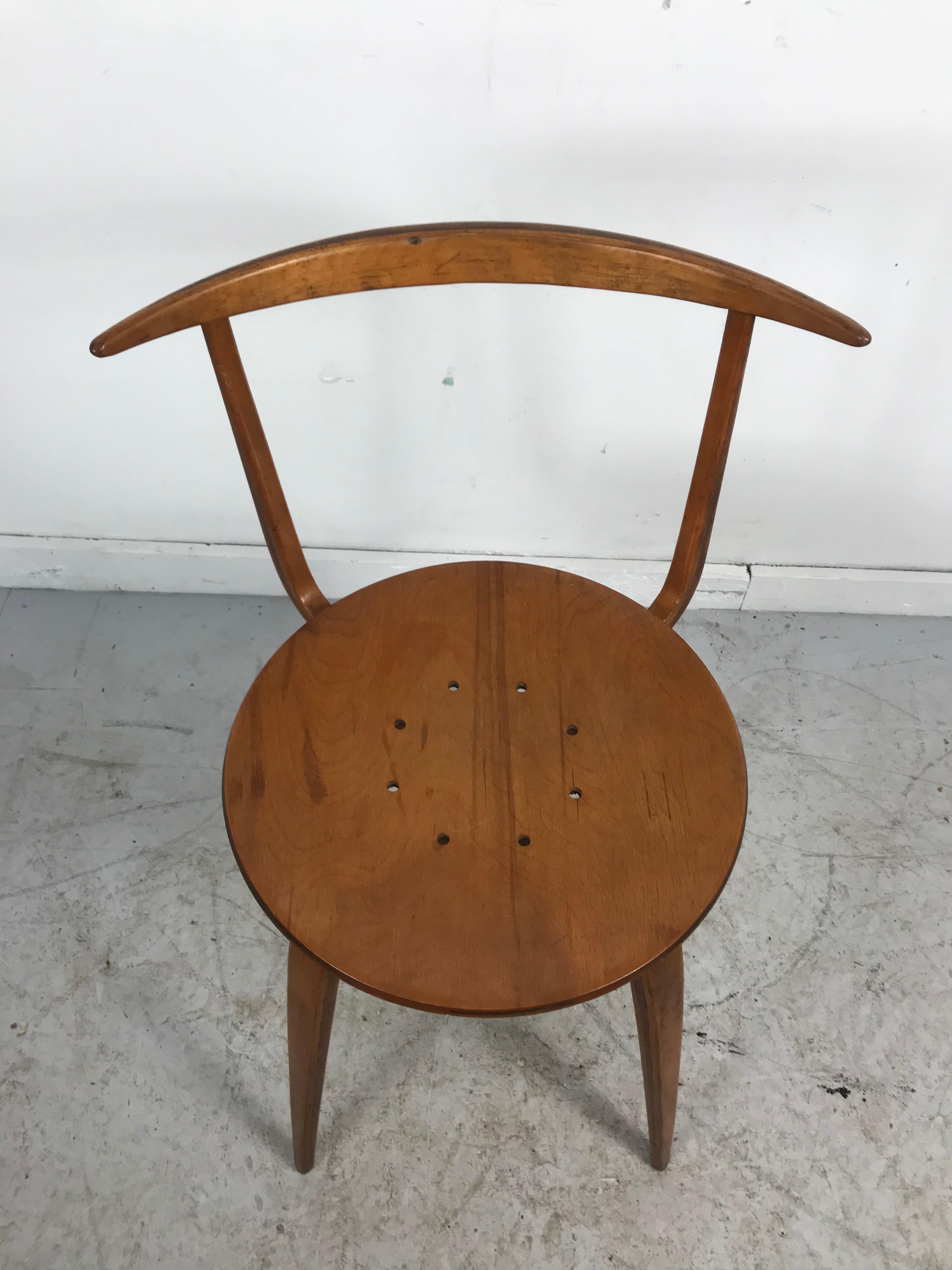 Plywood Early and Rare George Nelson Pretzel Chair, 1952 Sculpture