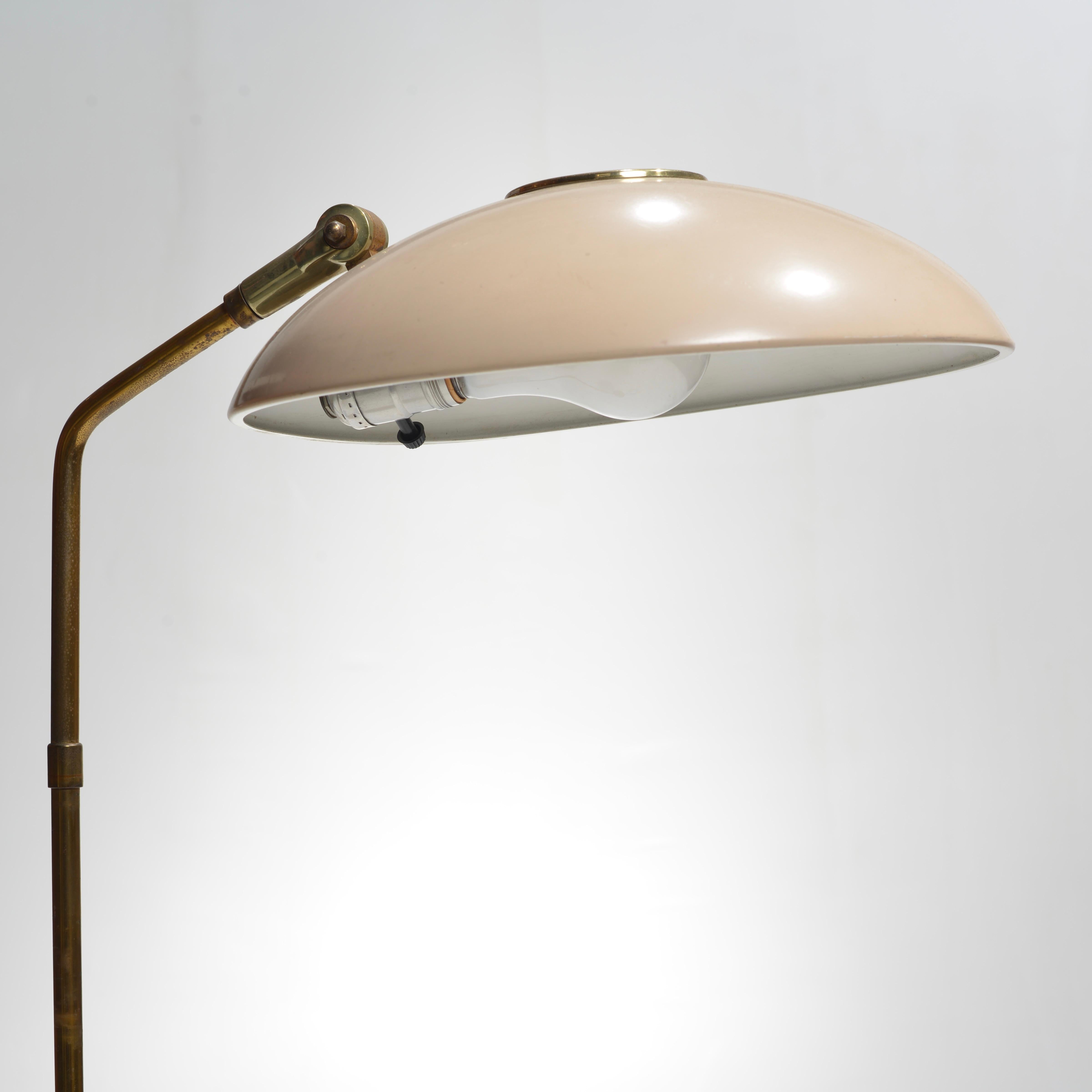 Brass Early and Rare Gerald Thurston for Lightolier Floor Lamp 