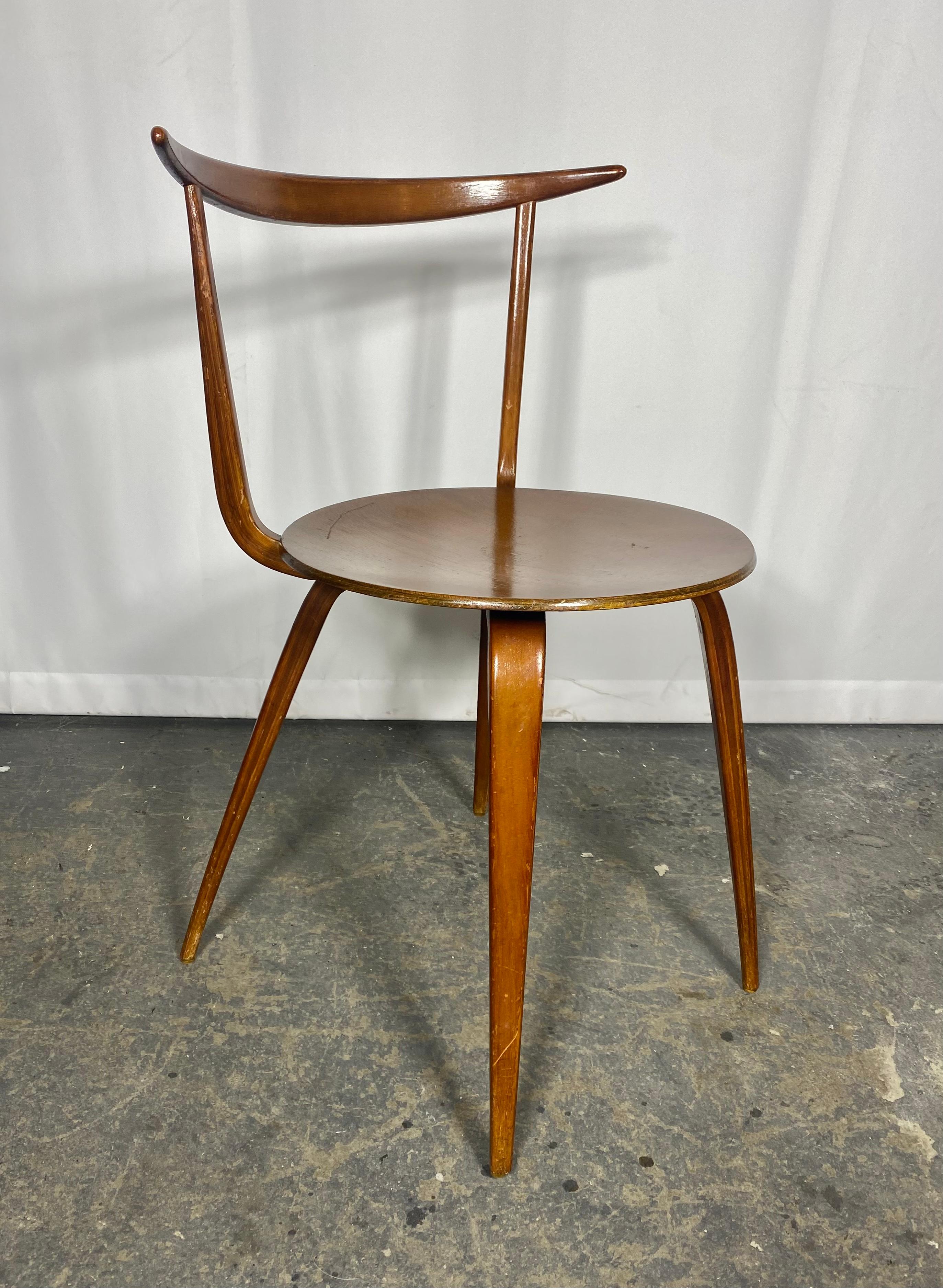 Early and Rare Pretzel sIDE Chair by George Nelson For Sale 2