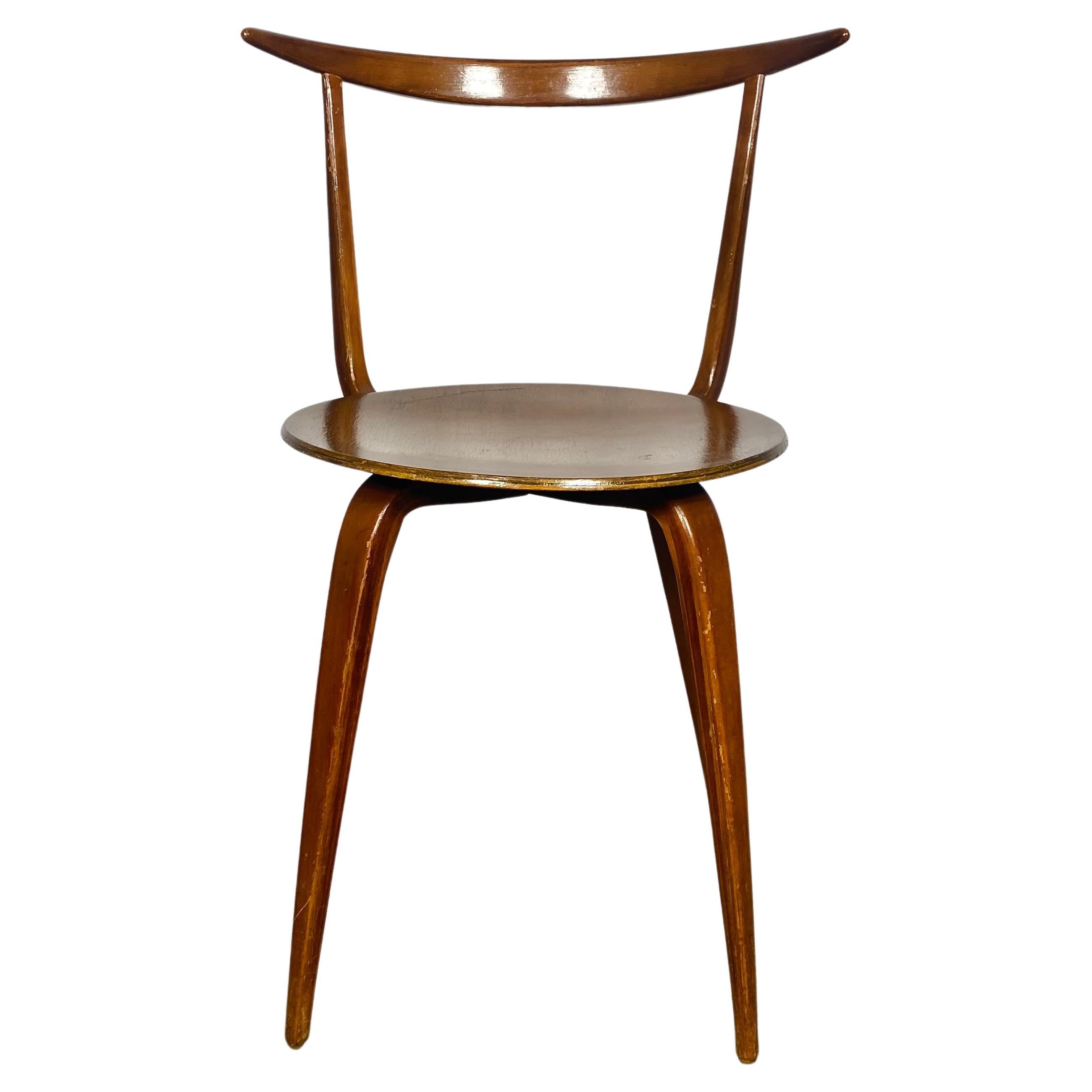 Early and Rare Pretzel sIDE Chair by George Nelson