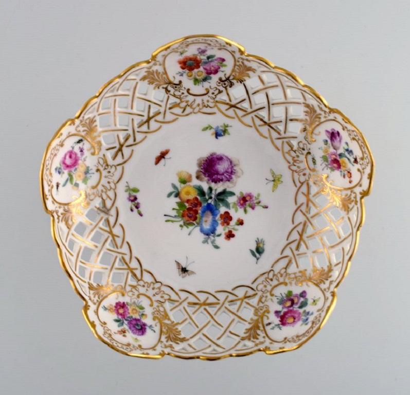 Danish Early and Rare Royal Copenhagen Compote in Openwork Porcelain, Museum Quality For Sale