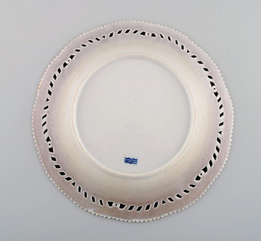 Früher und seltener Royal Copenhagen Fauna Danica-Teller aus handbemaltem Porzellan (Handbemalt) im Angebot