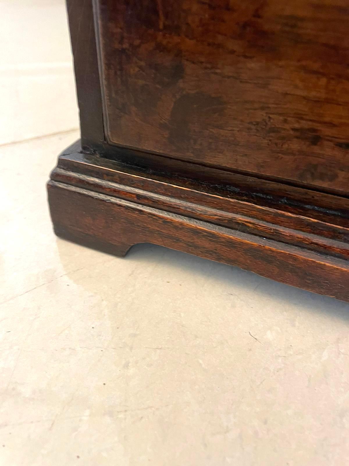 Early Antique 18th Century Small Welsh Oak Coffer 6