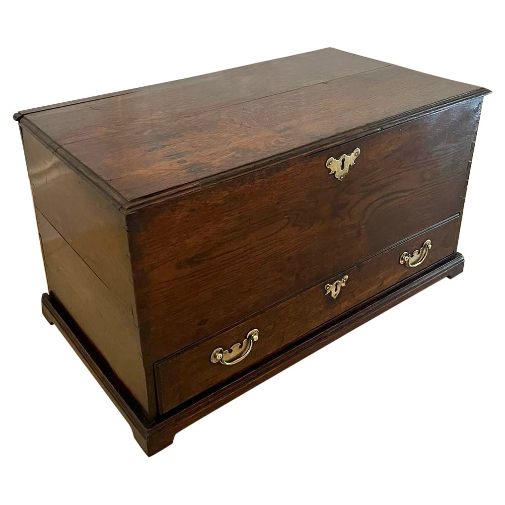 Early Antique 18th Century Small Welsh Oak Coffer