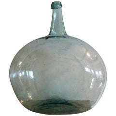 Early Antique American Aqua Blown Glass Demijohn Bottle