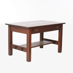 Early Antique Arts & Crafts Mission L & JG Stickley Onondaga Shops Oak Desk
