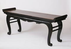 Early Antique Chinese Altar Table with Curvilinear Aprons & Cabriole Legs