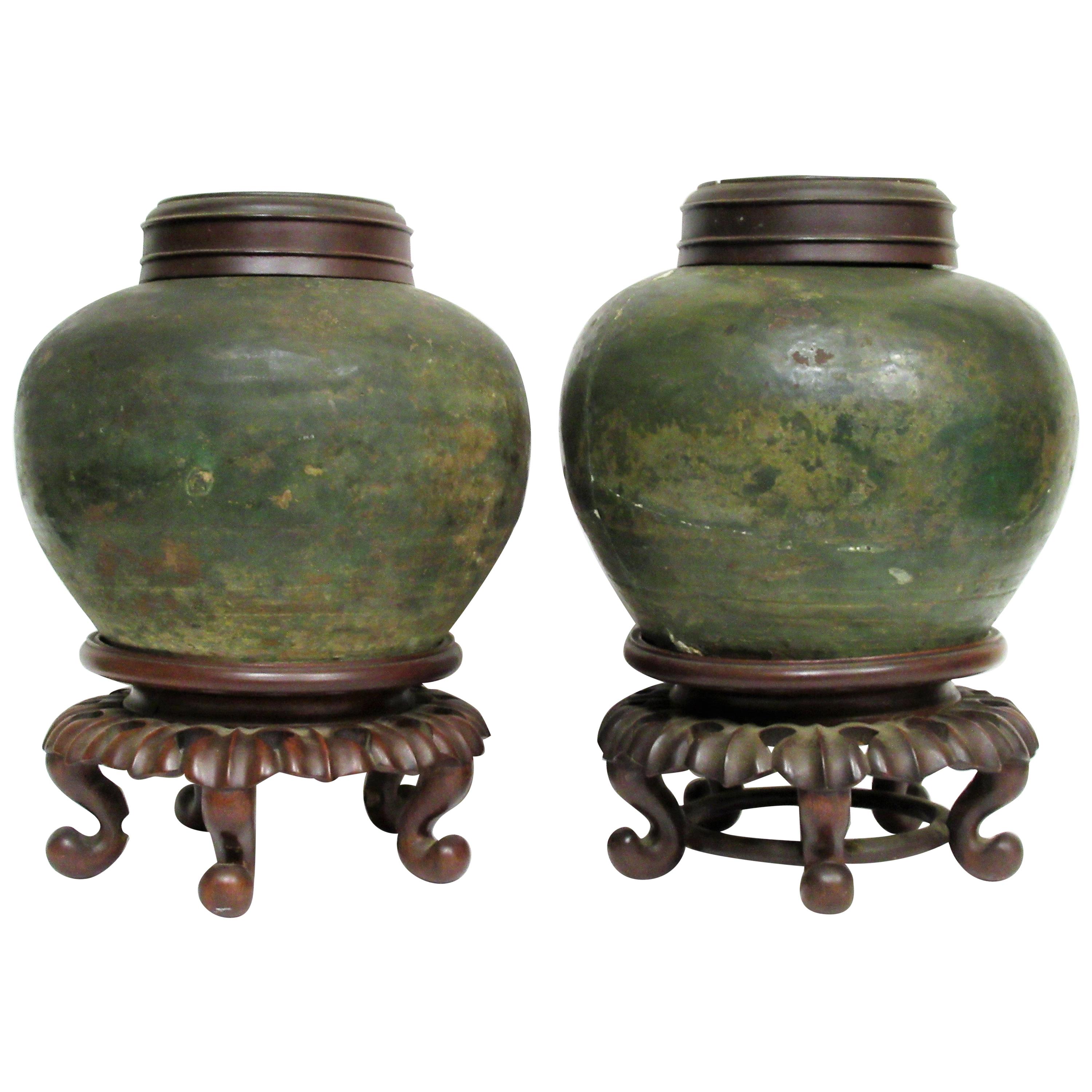 Early Antique Chinese Tea Jars