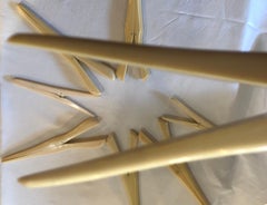 Early Antique Collection of Eight Bone Glove Stretchers Made in France