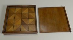 Early Antique English Wooden / Treen Puzzle Box Dated 1837